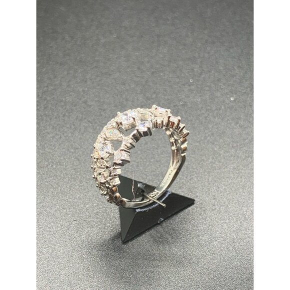 Sterling Silver CROWN Ring Size 7 CZ 925 PAJ Tiara Ring Fancy Jewelry - Picture 3 of 6